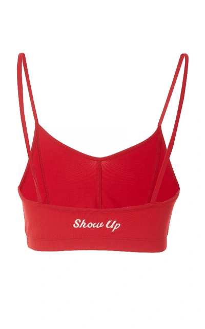 Shop Live The Process Custom Mantra Corset Bra In Red