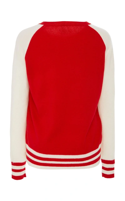 Shop Madeleine Thompson Bariano Pullover Cashmere Sweater In Red