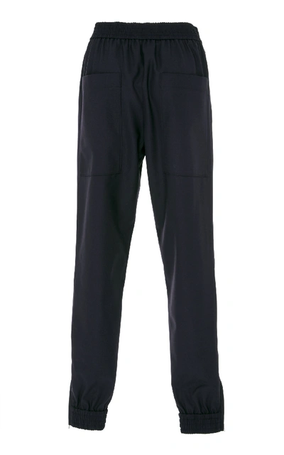 Shop Tibi Quilted Nylon Pant In Navy