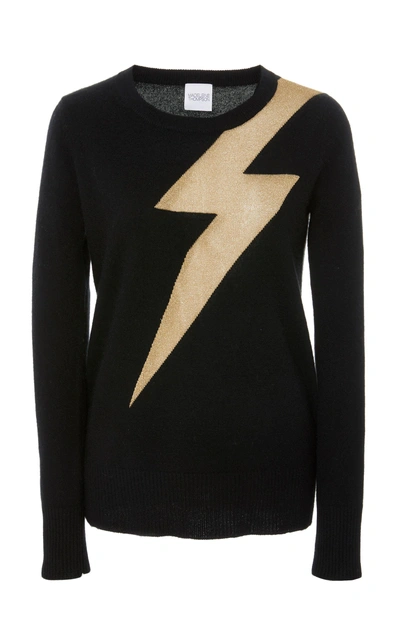 Shop Madeleine Thompson Greve Bolt Cashmere Sweater In Black