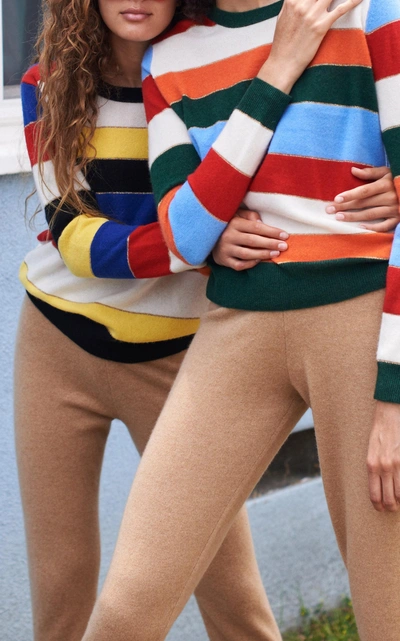 Shop Madeleine Thompson Lucca Striped Cashmere Sweater In Multi