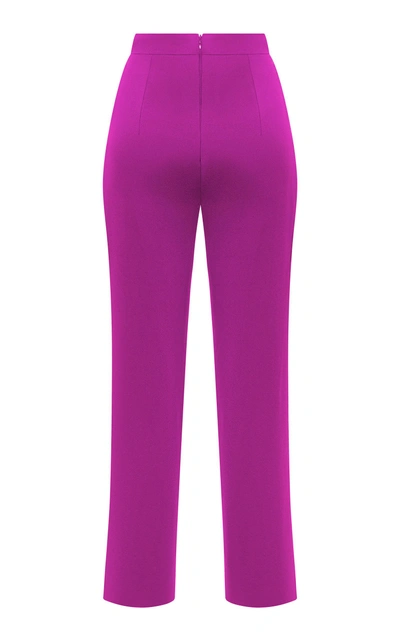 Shop Rasario High Waisted Straight Pants In Purple