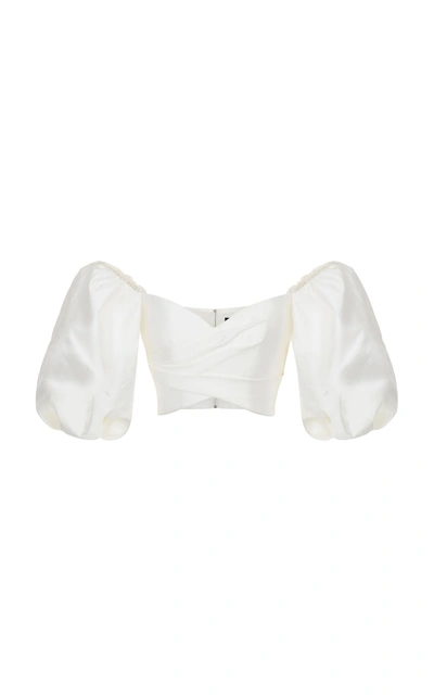 Shop Rasario Puff Sleeve Blouse In White