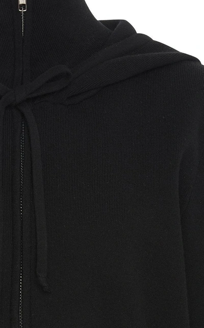 Shop Live The Process Crop Knit Hoodie In Black