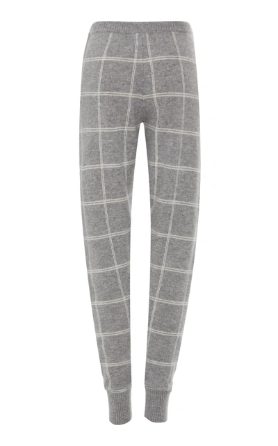 Shop Madeleine Thompson Salina Cashmere Track Pants In Grey