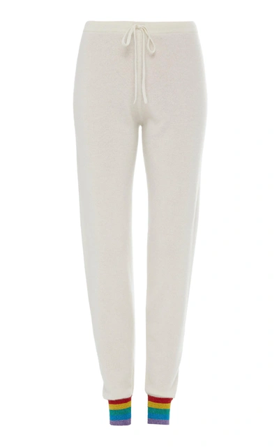 Shop Madeleine Thompson Pieve Cashmere Track Pant In White