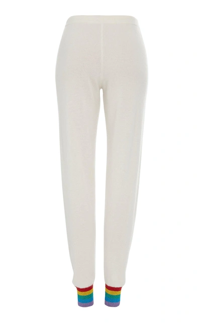 Shop Madeleine Thompson Pieve Cashmere Track Pant In White