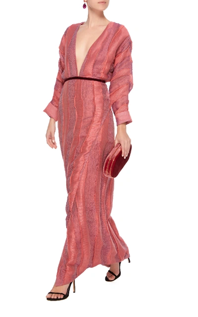 Shop Markarian Jane Wrap Gown In Pink