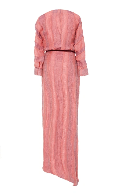 Shop Markarian Jane Wrap Gown In Pink