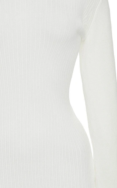 Shop Cyclas Cotton-blend Rib Crew Neck In White