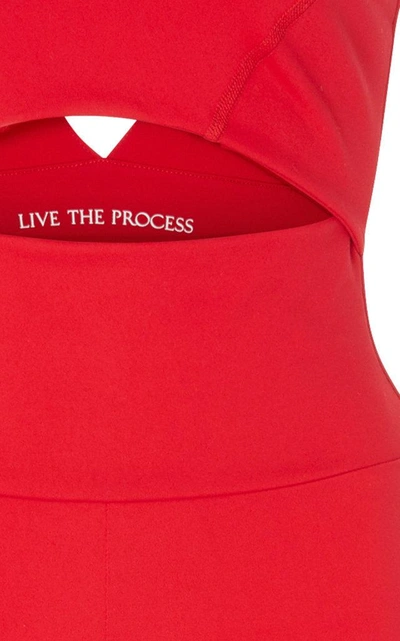 Shop Live The Process Cut Out Unitard In Red