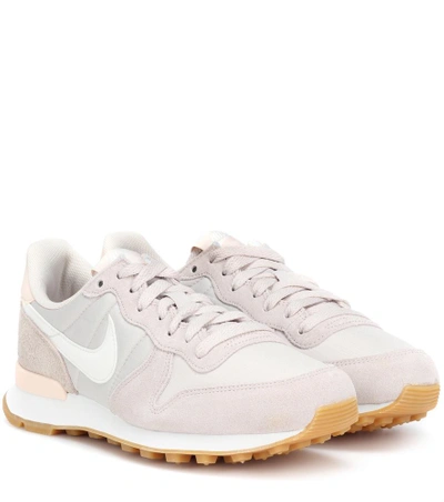 Shop Nike Internationalist Suede Sneakers In Grey