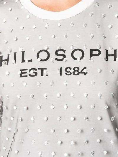 Shop Philosophy Di Lorenzo Serafini Logo Plumetti T In White