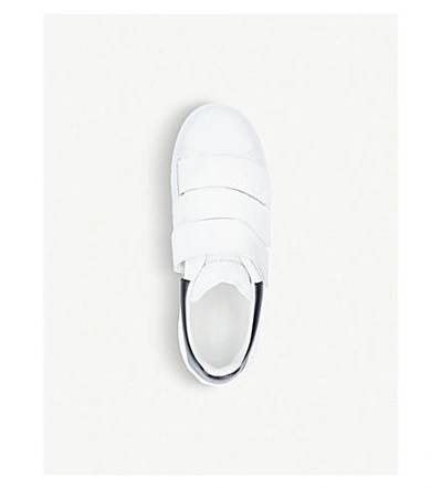 Shop Alexander Mcqueen Show Platform Leather Trainers In White