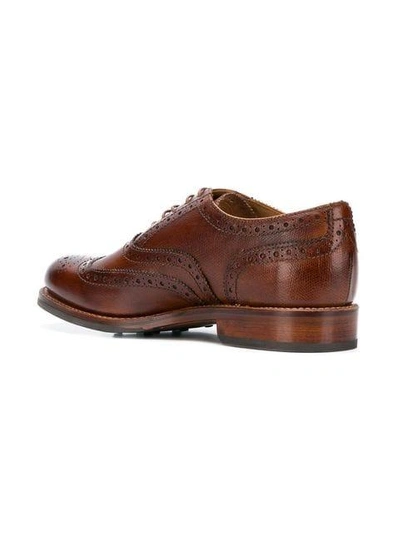 Shop Grenson Stanley Brogue Shoes - Brown