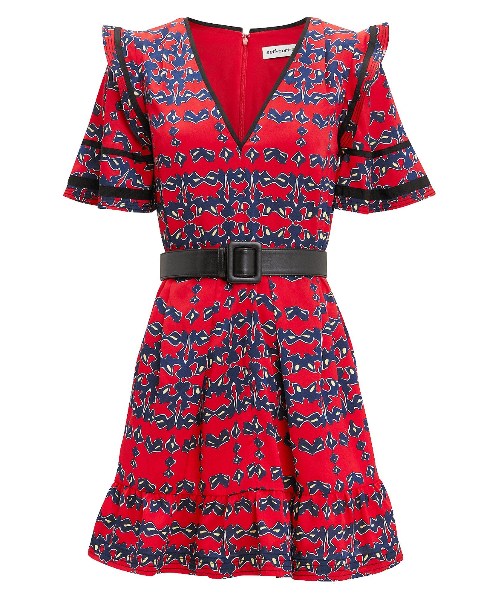 self portrait red dress sale