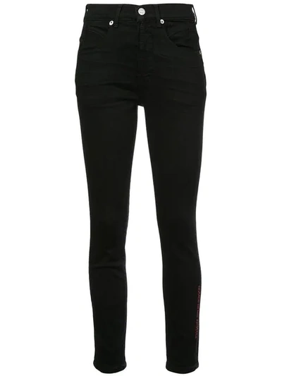 Shop Adaptation Seamed Skinny Jeans In Black