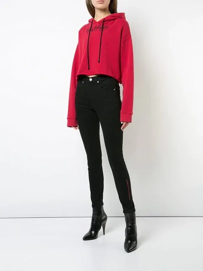 Shop Adaptation Seamed Skinny Jeans In Black