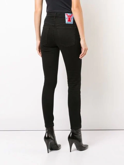 Shop Adaptation Seamed Skinny Jeans In Black