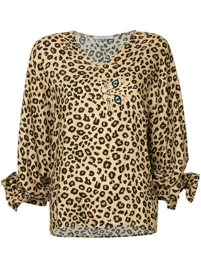 Shop Vivetta Leopard Print Blouse - Brown