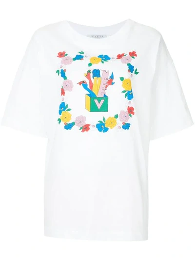 Shop Vivetta Floral Graphic Print T In White