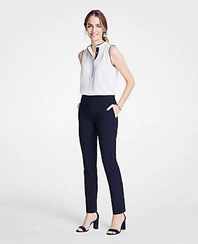 Ann Taylor The Ankle Pant In Seasonless Stretch - Curvy Fit In Perfect Navy