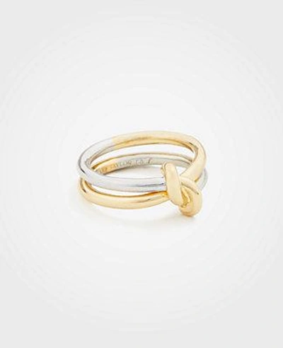 Shop Ann Taylor Twisted Knot Ring In Gold