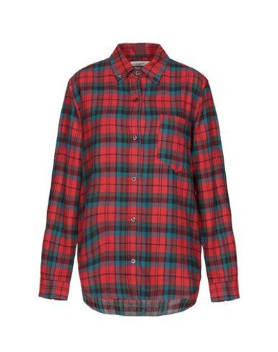 Shop Isabel Marant Étoile Checked Shirt In Red