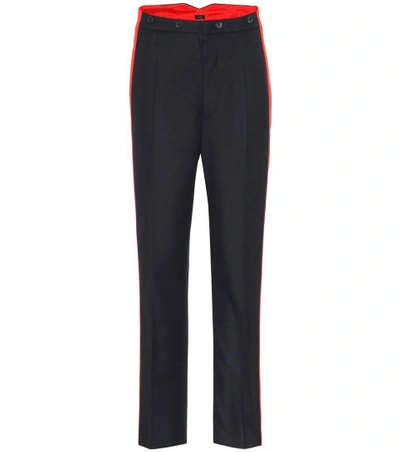 Shop Joseph Annam Wool And Cashmere-blend Pants In Blue