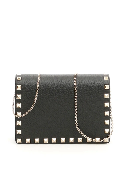 Shop Valentino Mini Rockstud Bag In Nero