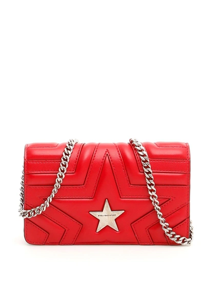 Shop Stella Mccartney Stella Star Crossbody Bag In Redrosso