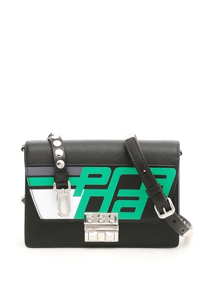 Shop Prada Racing Elektra Bag In Nero Verde (black)