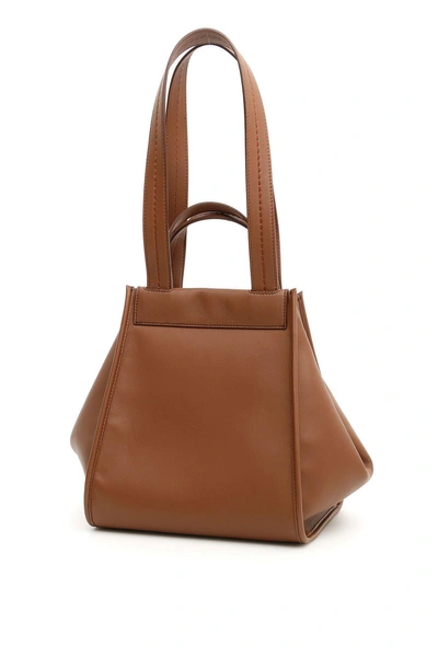 Shop Max Mara Large Reversible Shopper In Cuoiomarrone