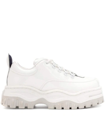 Shop Eytys Angel Patent Leather Sneakers In White