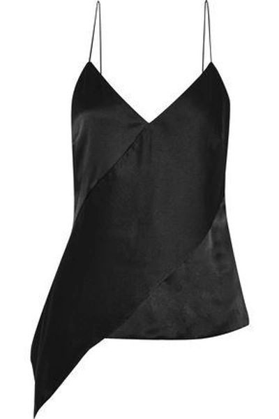 Shop Cushnie Et Ochs Paulina Asymmetric Silk-charmeuse Camisole In Black