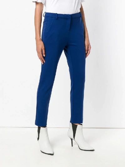 Shop Pinko Tapered Trousers In Blue