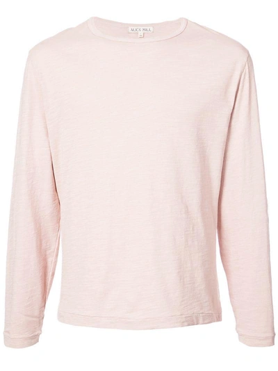 Shop Alex Mill Standard Slub Long Sleeve T-shirt - Pink In Pink & Purple