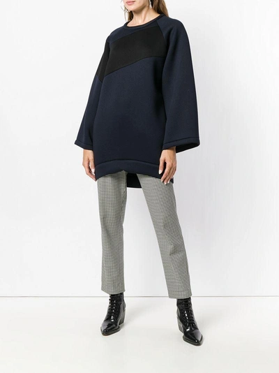 Shop Odeeh Oversized Sweatshirt - Blue