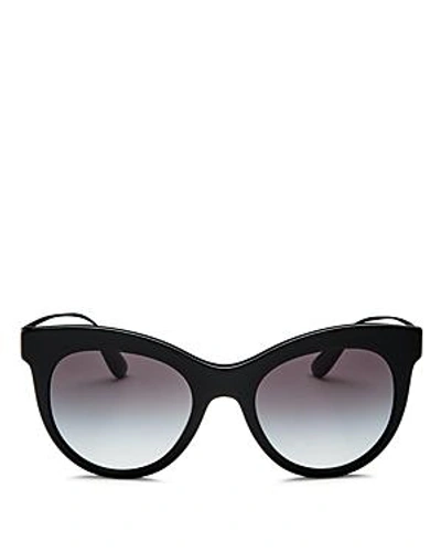 Shop Dolce & Gabbana Women's Round Sunglasses, 51mm In Black/gray