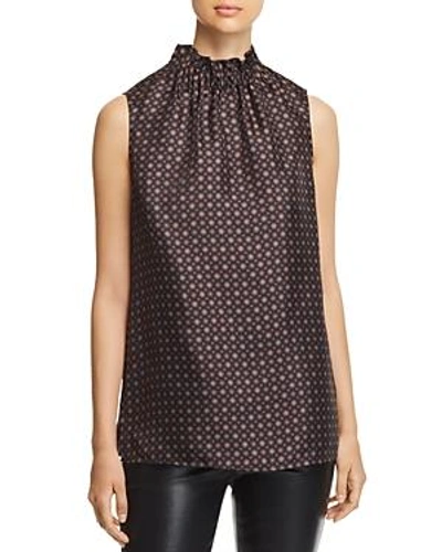 Shop Lafayette 148 Percy Printed Silk Blouse In Ink Multi