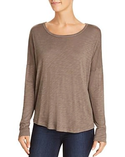 Splendid Crewneck Slub Jersey Tee In Military Olive