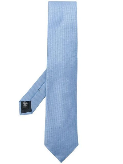 Shop Ermenegildo Zegna Plain Tie - Blue