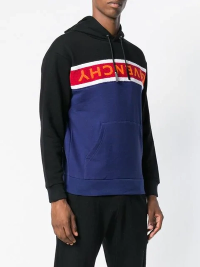 Shop Givenchy Front Logo Hoodie - Black