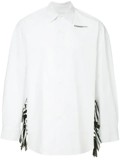 Shop Yoshiokubo Lace-up Shirt In White