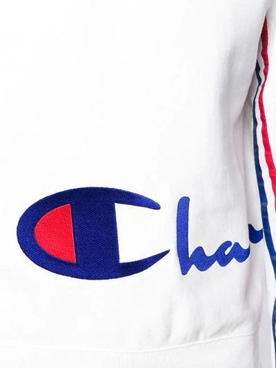 Shop Champion Embroidered Logo Sweatshirt - White