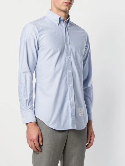 Shop Thom Browne Long Sleeve Classic Shirt - Blue