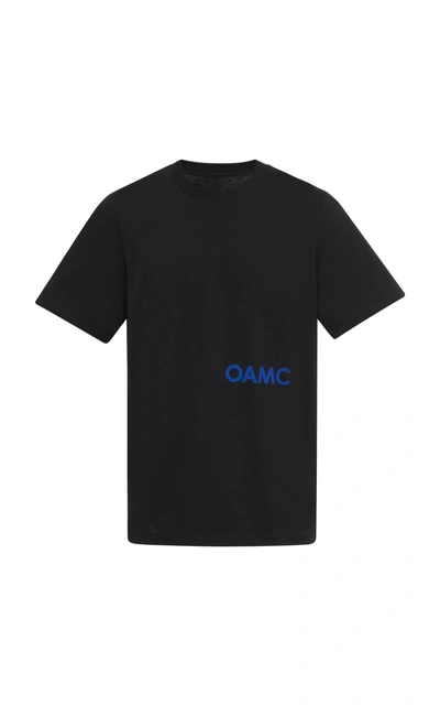 Shop Oamc Chapeau Logo Short Sleeve T-shirt In Black