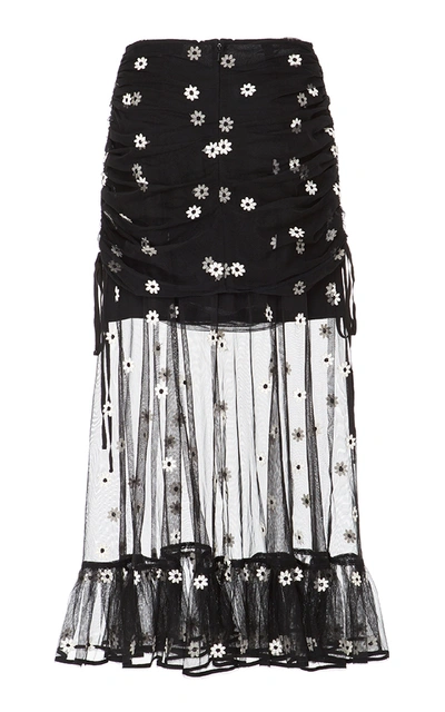 Shop Alice Mccall Le Lady Overlay Midi Skirt In Black