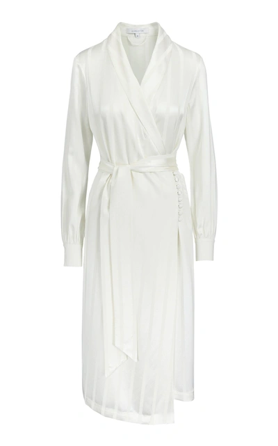 Shop La Collection Eleni Silk Midi Dress In White