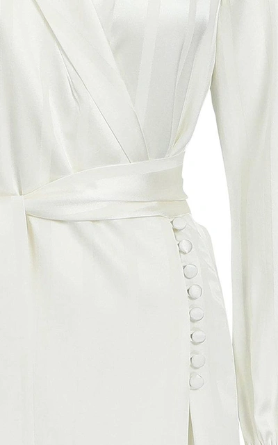 Shop La Collection Eleni Silk Midi Dress In White